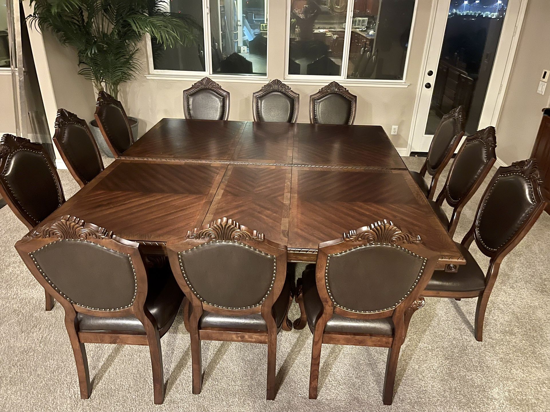 Formal Dining Table With 12 Chairs