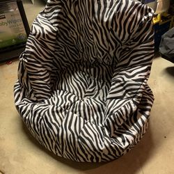 Big Joe Zebra Bean Bag Chair (just needs more fill) 