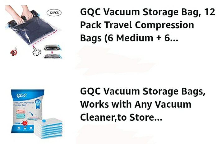 Vacuum storage bags