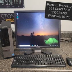 Dell Desktop Computer With Monitor Keyboard And Mouse Included