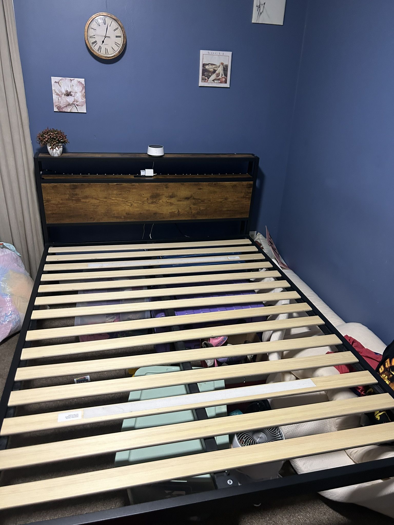 Queen Headboard Frame And Mattress Topper