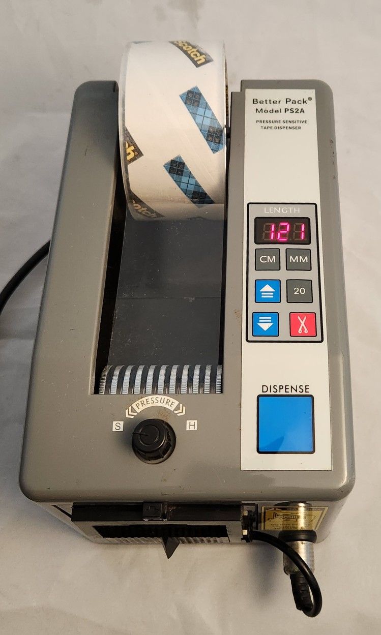 Better Pack Model PS2A Pressure Sensitive Tape Dispenser Excellent