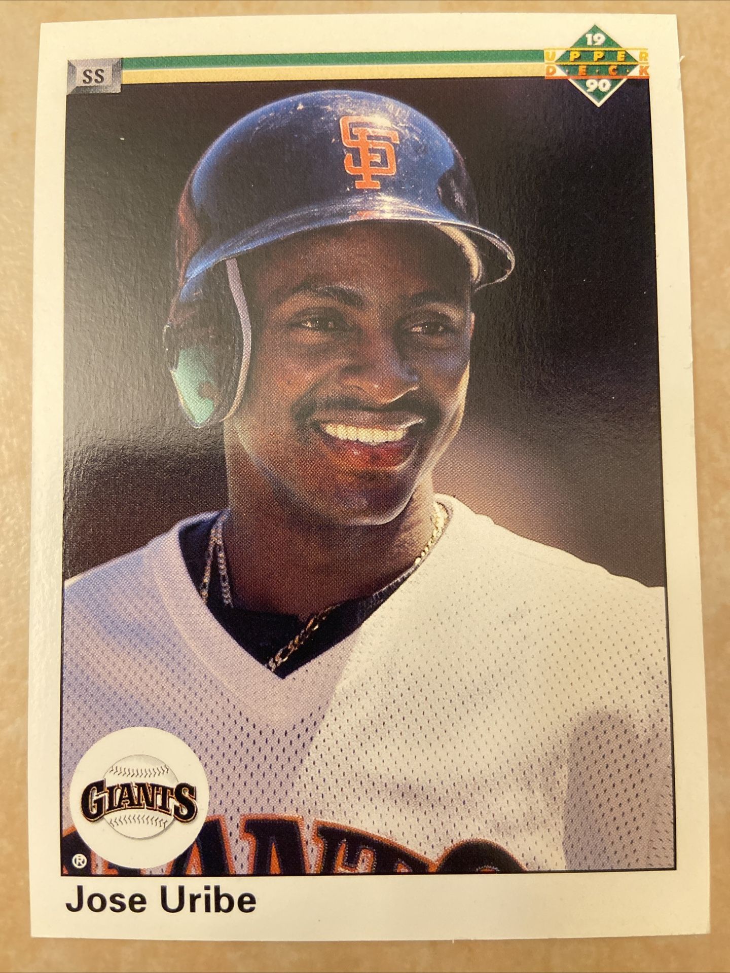 Error Card Jose Uribe 1990 Upper Deck Error Card