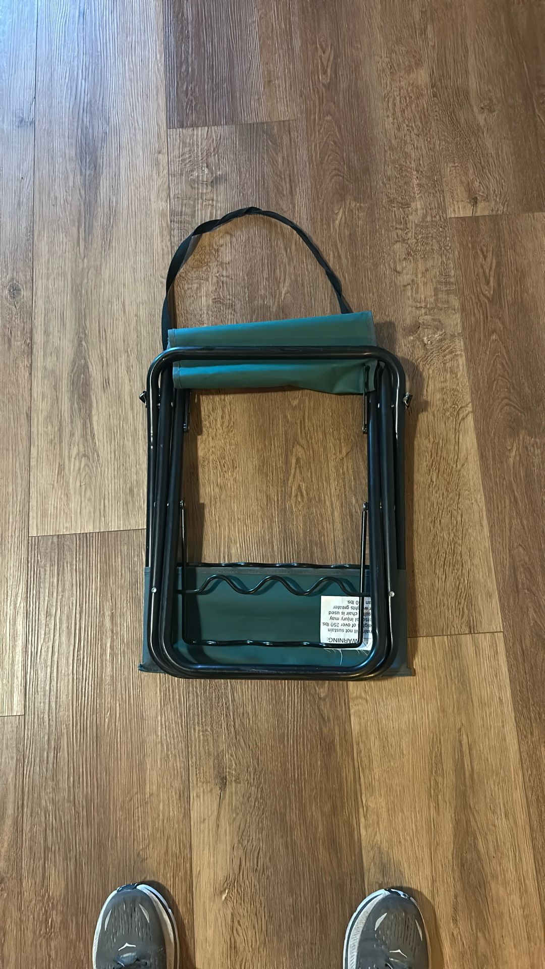 Folding Chair with Fishing Pole Holder Small Green