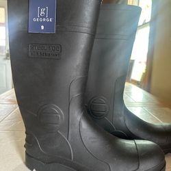 New Size 9 George Men's Steel Toe Safety Boots