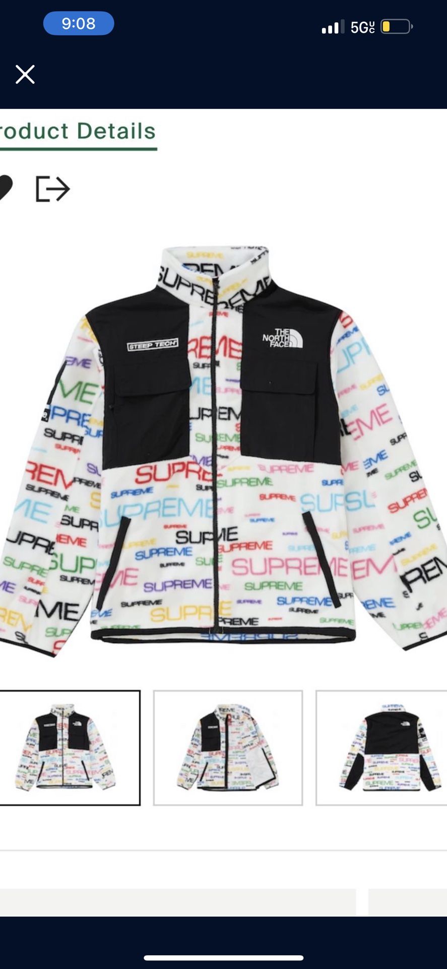 SUPREME X NORTH FACE TECH