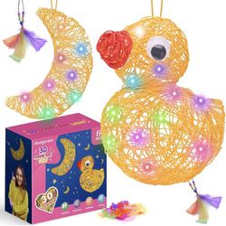 3D String Arts and Crafts for Kids Age 8-12 - DIY Light Up String Light Art Craft Set Toys Birthday Gifts for Girls Boys Ages 6 7 8 9 10 11 12 13