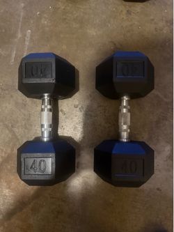 2 40 pound dumbbells
