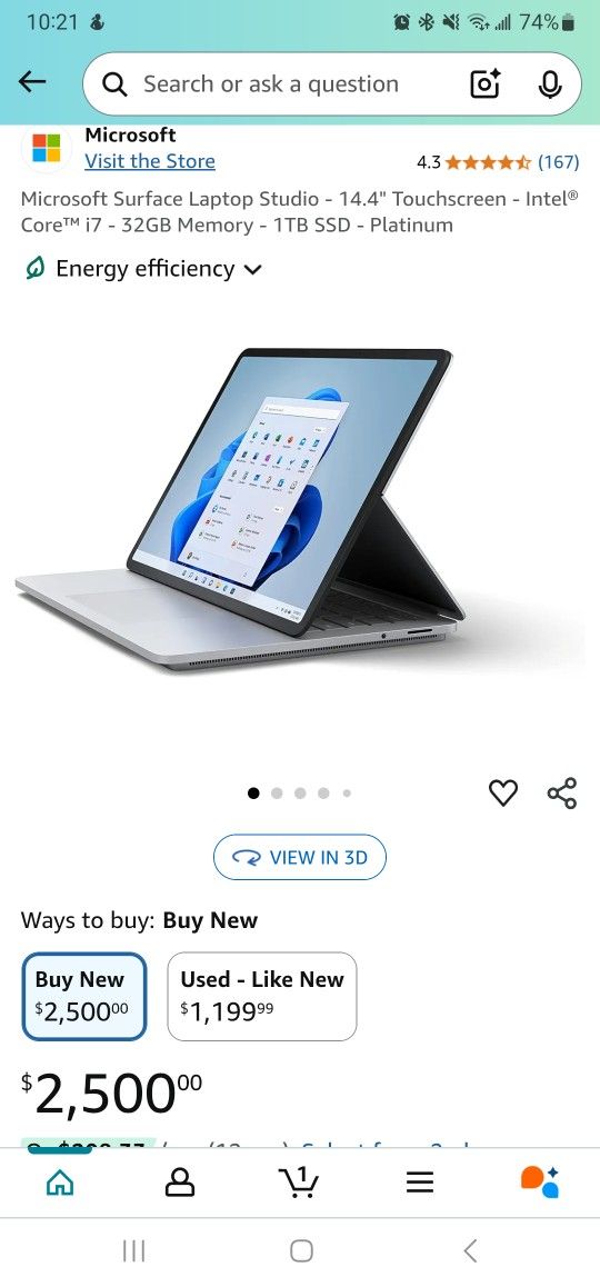 Microsoft Surface Laptop Studio
