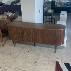 Brown Tv Stand With Shelves 