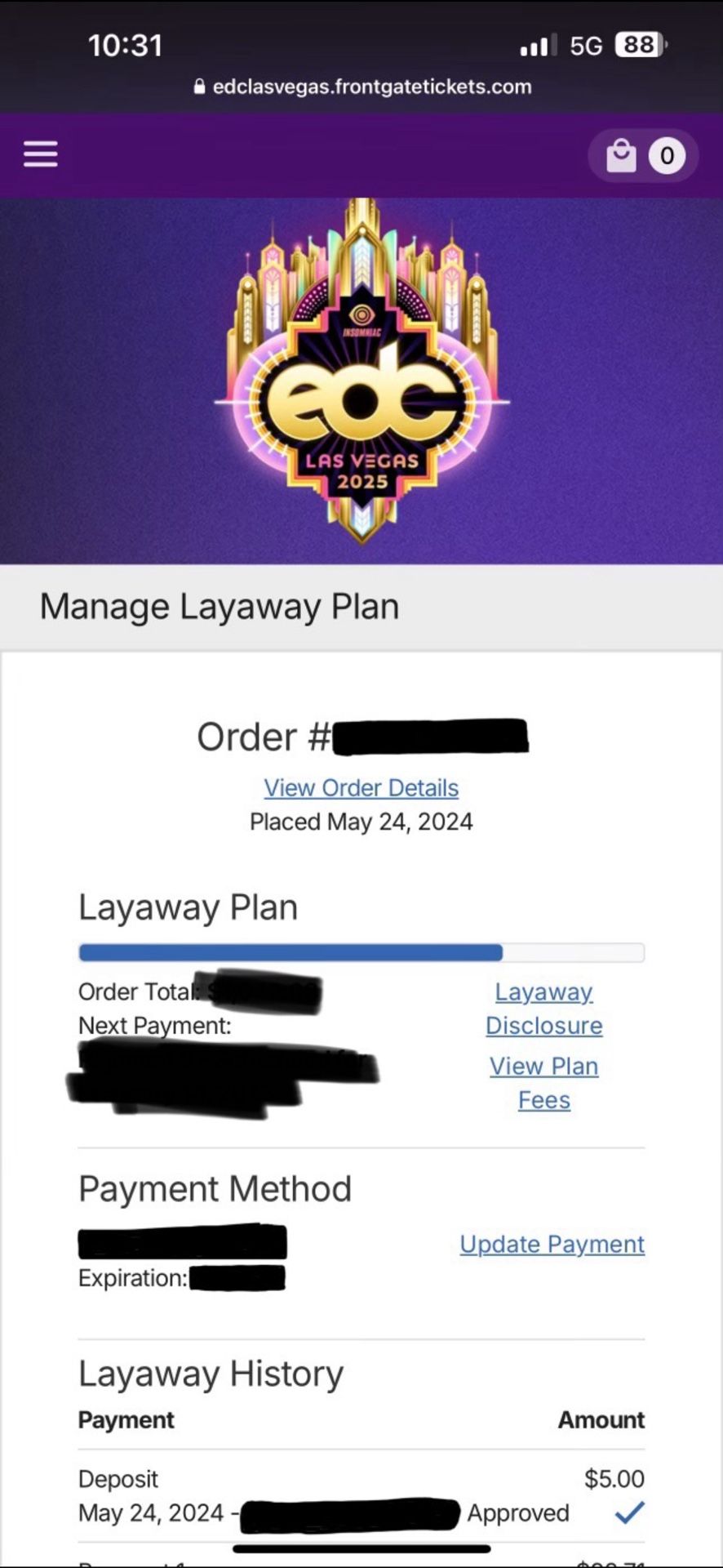 EDC GA 2 Tickets