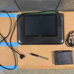 WACOM DTZ-1200W LCD Tablet with converter box,USB cable, PEN, No Power adapter 
