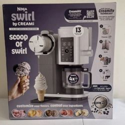 Ninja swirl by cream scoop or swirl 13oz soft serve ice cream maker touch program floor model 