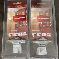 2 X Walldular Glass Shelf Kit Rectangle - Clear