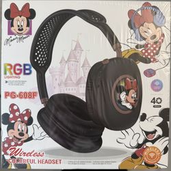 Minnie Mouse - Wireless Headphones (Bluetooth & RGB Lighting) Pink Available