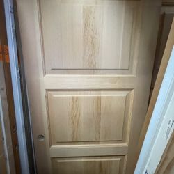 Exterior solid wood door