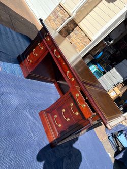 Executive Double Pedestal Mahogany Desk