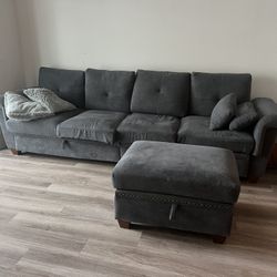 Couch with Drink Tray 