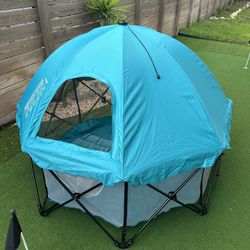 Regalo Safety My Play Deluxe Extra Large Baby Playpen & Portable Play Yard with Canopy, Foldable 8-Panel Indoor Outdoor Playpen for Babies & Toddlers,