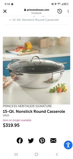 Princess house 15QT Casserole