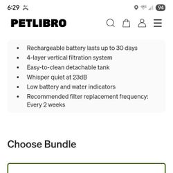 New In Box Petlibro Dockstream Water Foutain With Wifi Black In Color