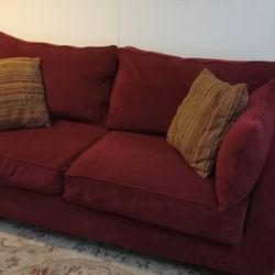 Nice Dark Red Sofa 
