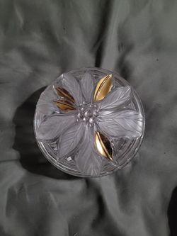 Holiday Festive Glass Candy Jar