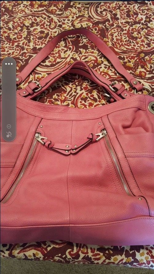B. Makowsky Leather Leopard Print Purse Handbag