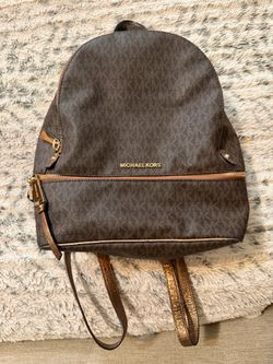 Michael Kors Brown Signature Backpack