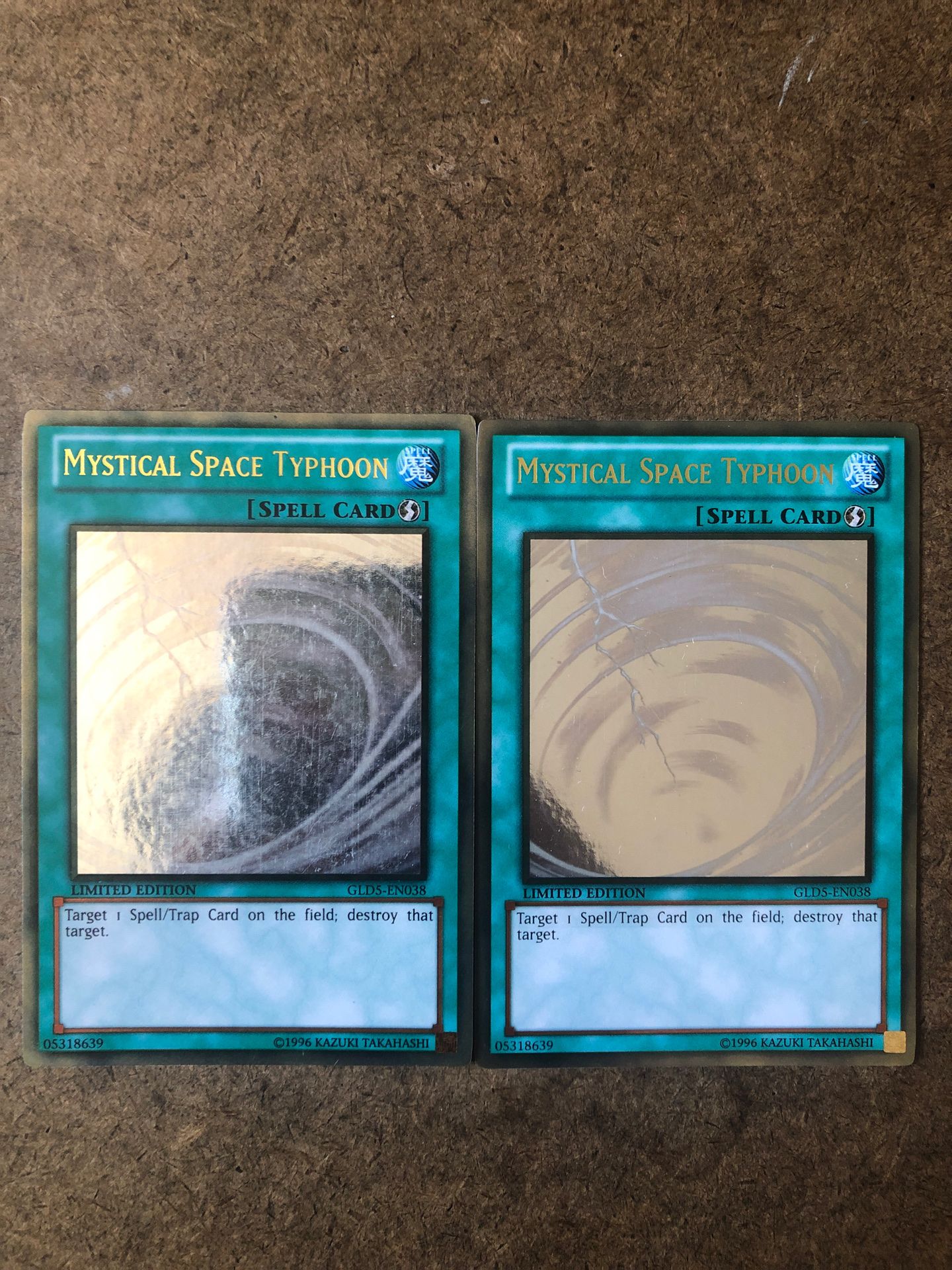 YUGIOH MYSTICAL SPACE TYPHOON GHOST RARE X2