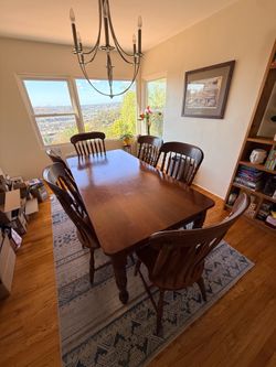 FREE Six (6) wooden dining chairs