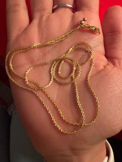 Sterling Silver 925 Gold Tone Ajustable Sparkle Chain Necklace