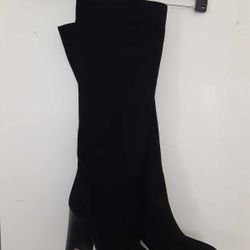 Brand New Michael Kors Black Suede Knee High Boots Size 6.5