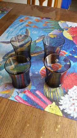 Brown water glasses