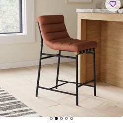 Steve Silver Nicco Eggshell 30 in. Polyester Bar Stool Set of 2