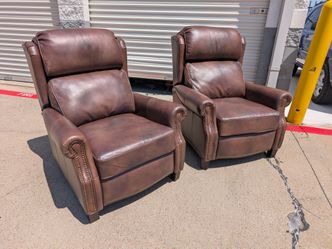 (2) Leather Recliners by Barcalounger
