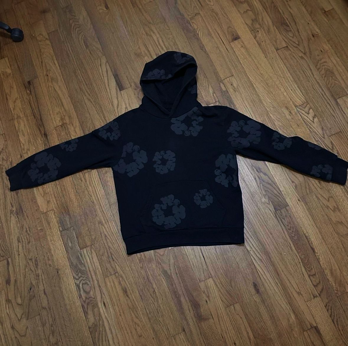 All Black Denim Tear Hoodie
