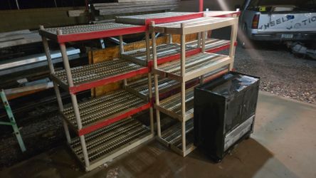 Tool box cart with 3 tier shelving