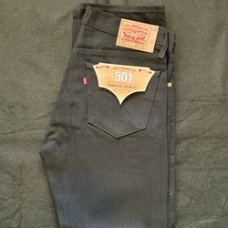 MEN’S LEVI’S PREMIUM 501 ORIGINAL FIT JEANS 34W X 30L, BLACK