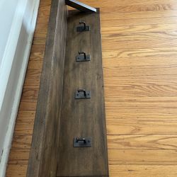Pottery Barn Shelf With Hooks
