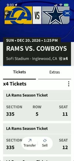 Los Angeles, Rams versus Dallas Cowboys