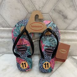 NWT Size 11 Girls Havaianas Flip Flop Sandals