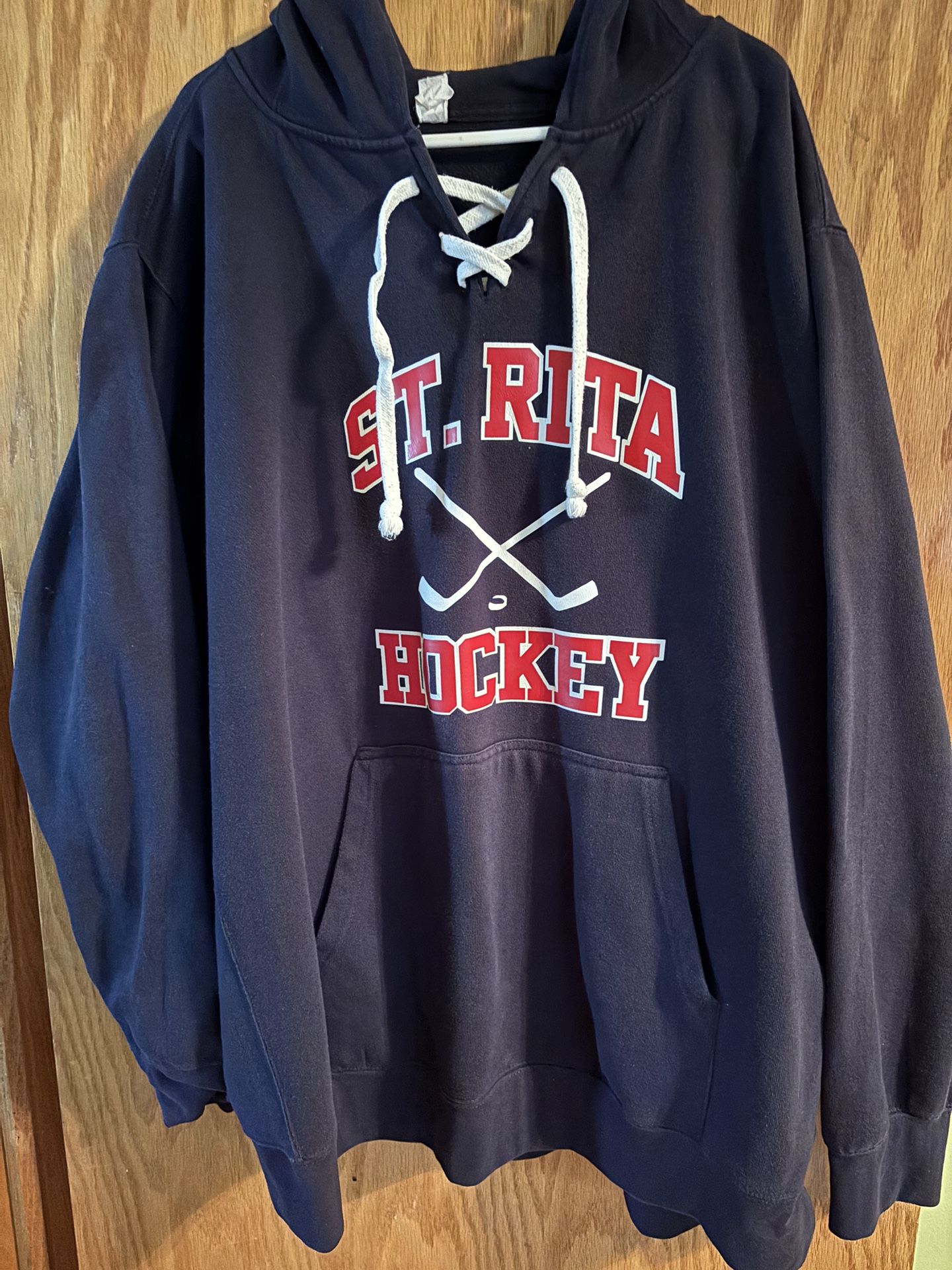 Navy St Rita Hockey Drawstring Hoodie Size 3XL
