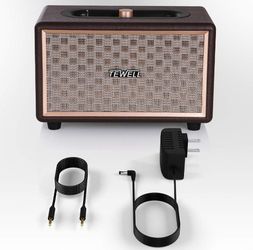 Bluetooth Speakers with Bass Enhanced Technology Wireless & 3.5mm Aux Input for Cellphone, AC Powered 