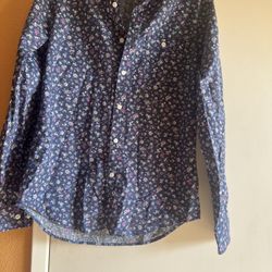 Express stylish long sleeve button down flower shirt. S/P. New no tags Great Gift