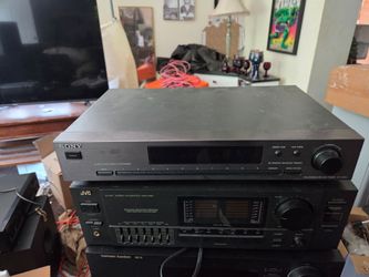 JVC Integrated Stereo Amplifier with Sony Tuner.