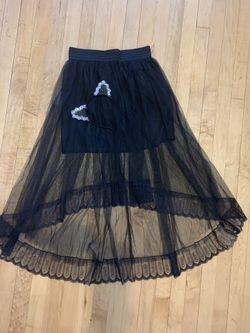 Black lace skirt
