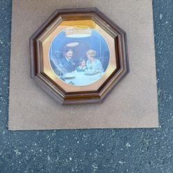 Norman Rockwell Collector Plate In Frame