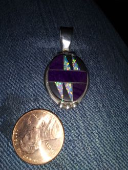 Pendant .925 .signed.chain.22in.