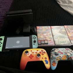 Switch W/games And Controllers